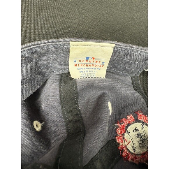 MLB Strapback Hat Blue Navy Major League Baseball 1839 White - Picture 6 of 6